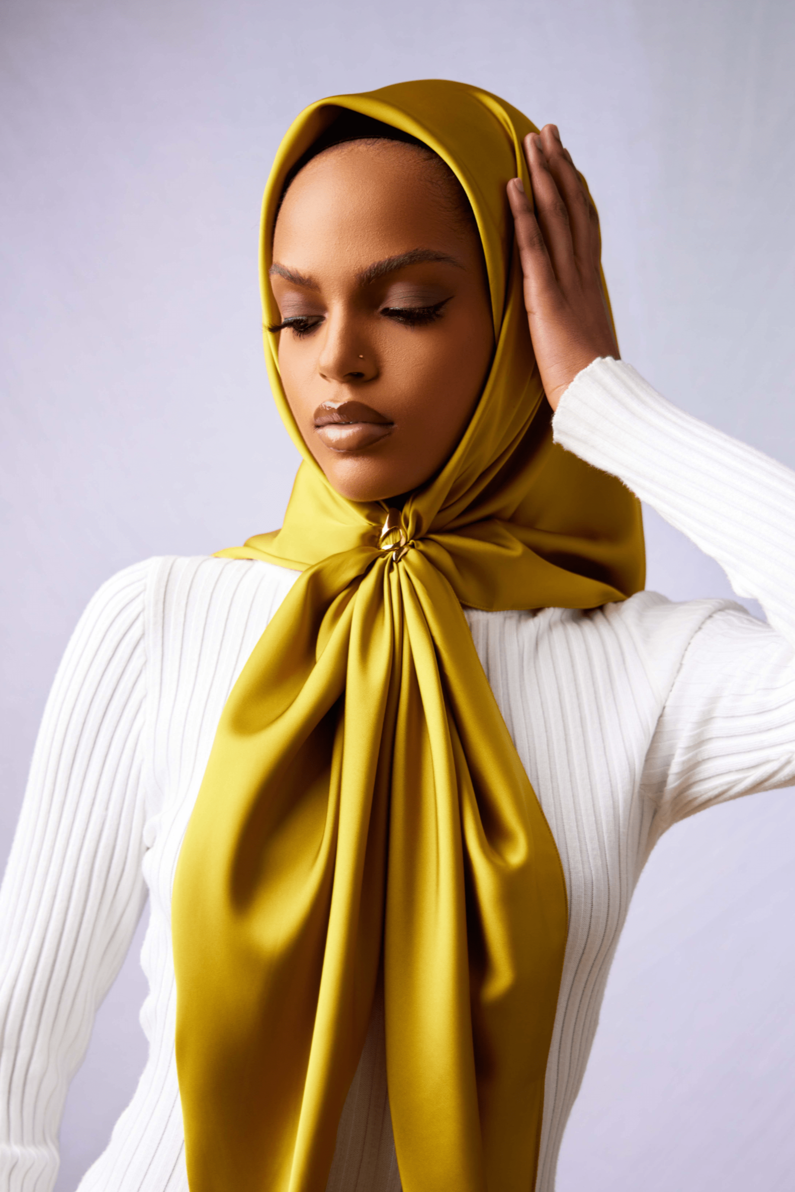 Plain Matte Silk Mustard